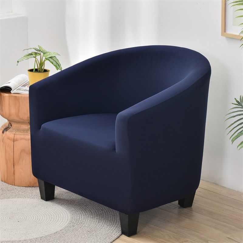 Solid Color Armchair Sofa Cover Stretch Washable Single