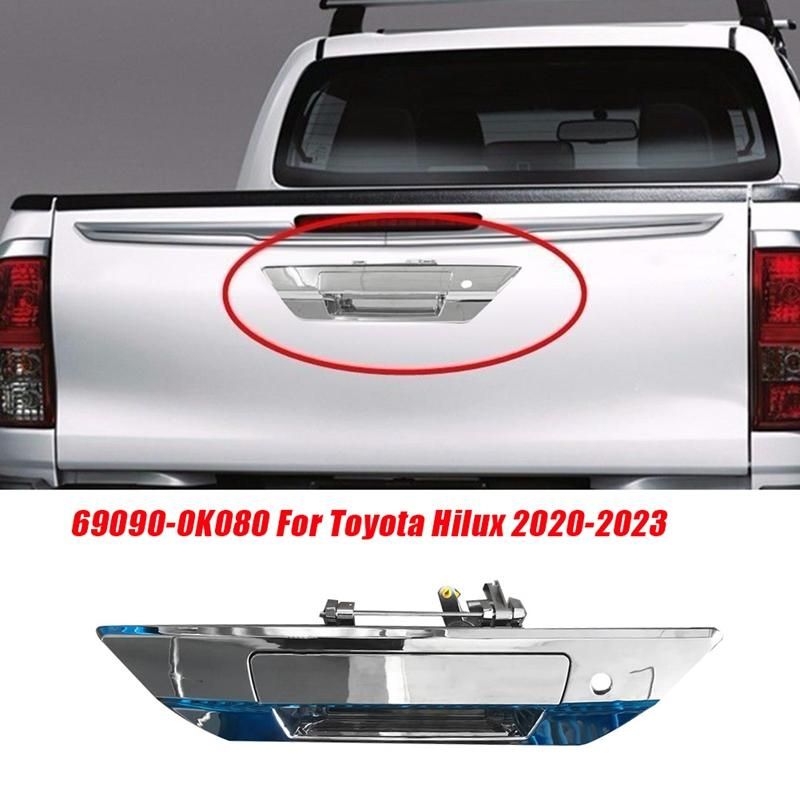 Chrome Rear Tailgate Bezel Trim 69090-0K080 For Toyota Hilux 2015-2022 Back Door Handle Pullembly 690900K080 Car Supplies