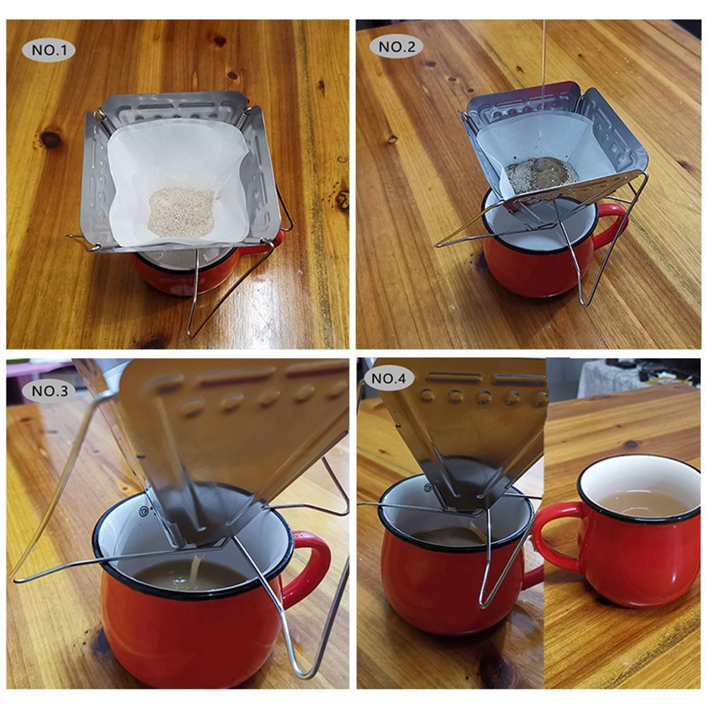Stainless Steel Coffee Dripper Holder Foldable Coffee Filter