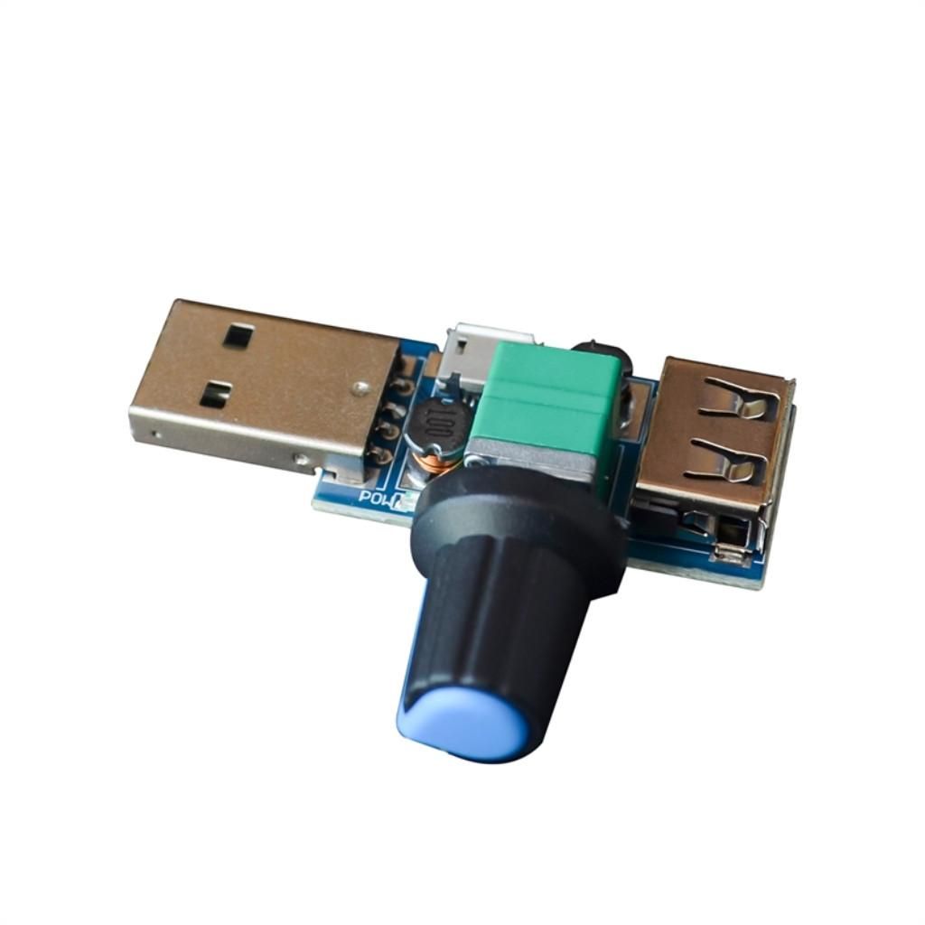 Mini Mute USB Fan Speed Controller Volume Regulator Switch Knob DC4V
