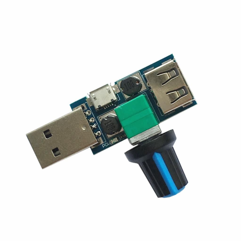 Mini Mute USB Fan Speed Controller Volume Regulator Switch Knob DC4V