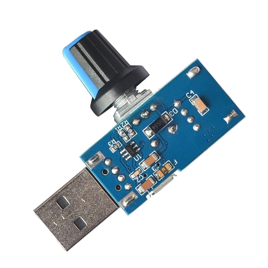 Mini Mute USB Fan Speed Controller Volume Regulator Switch Knob DC4V