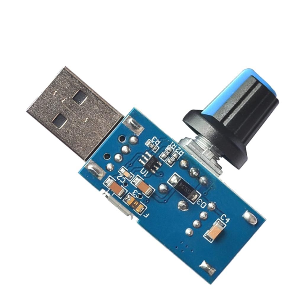 Mini Mute USB Fan Speed Controller Volume Regulator Switch Knob DC4V
