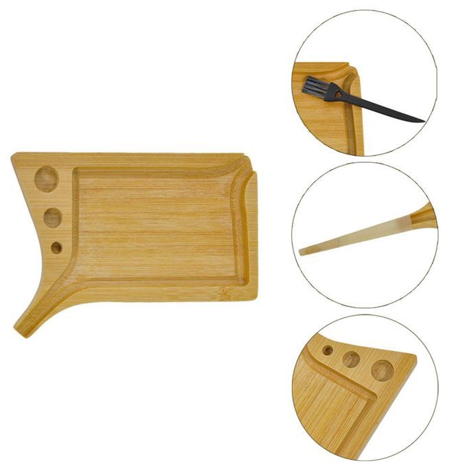 Bamboo Rolling Tray Tobacco Grinding Tray Handcrafted Durable For Mens