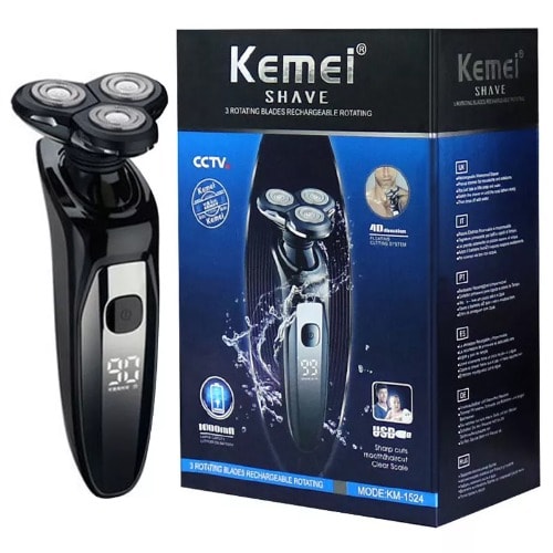 Rechargeable 3 Rotating Blades Shaver