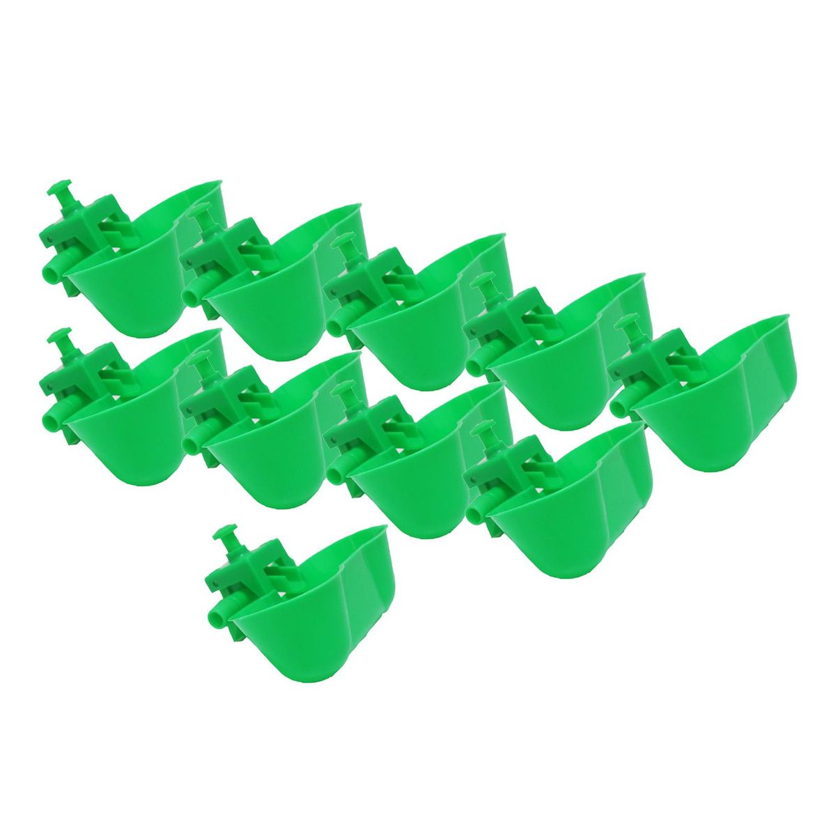 10 Pieces Chicken Drinkers Waterers Cups For  Green