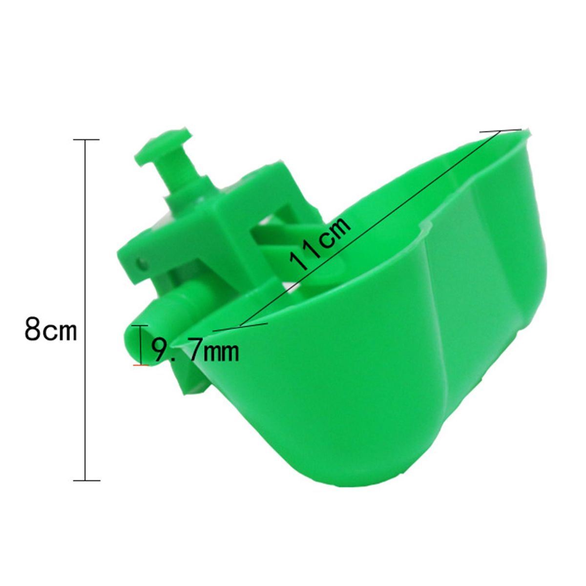 10 Pieces Chicken Drinkers Waterers Cups For  Green