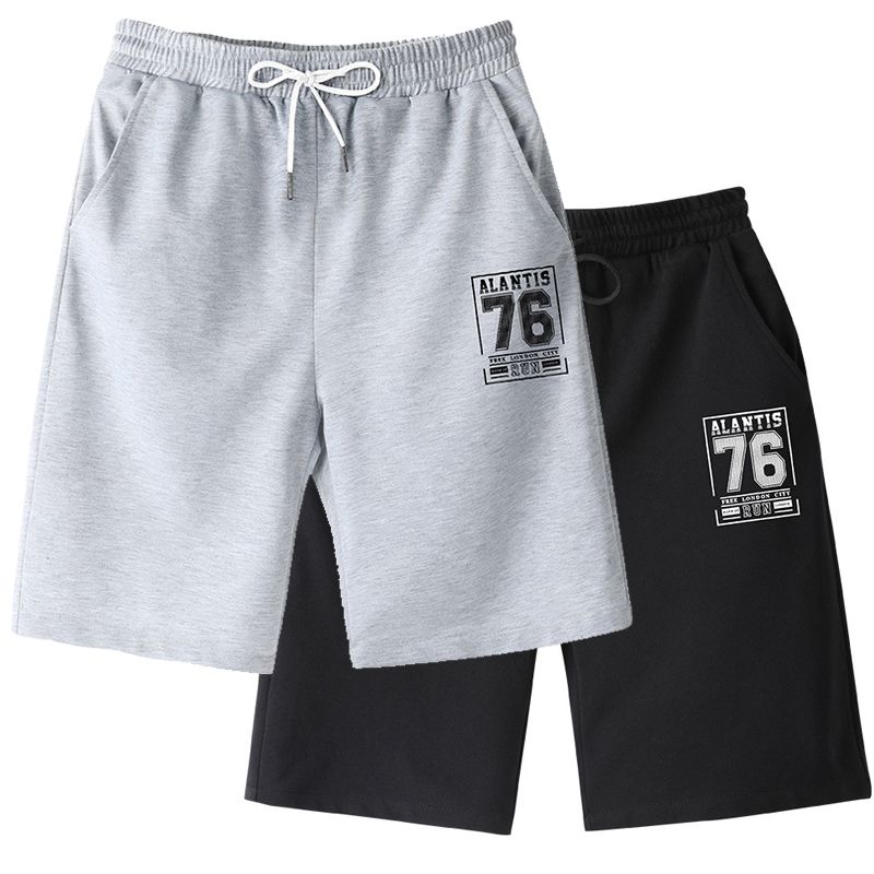 Boys 2 In 1 Sport Pants For Running/ Basketball - Black&Gray