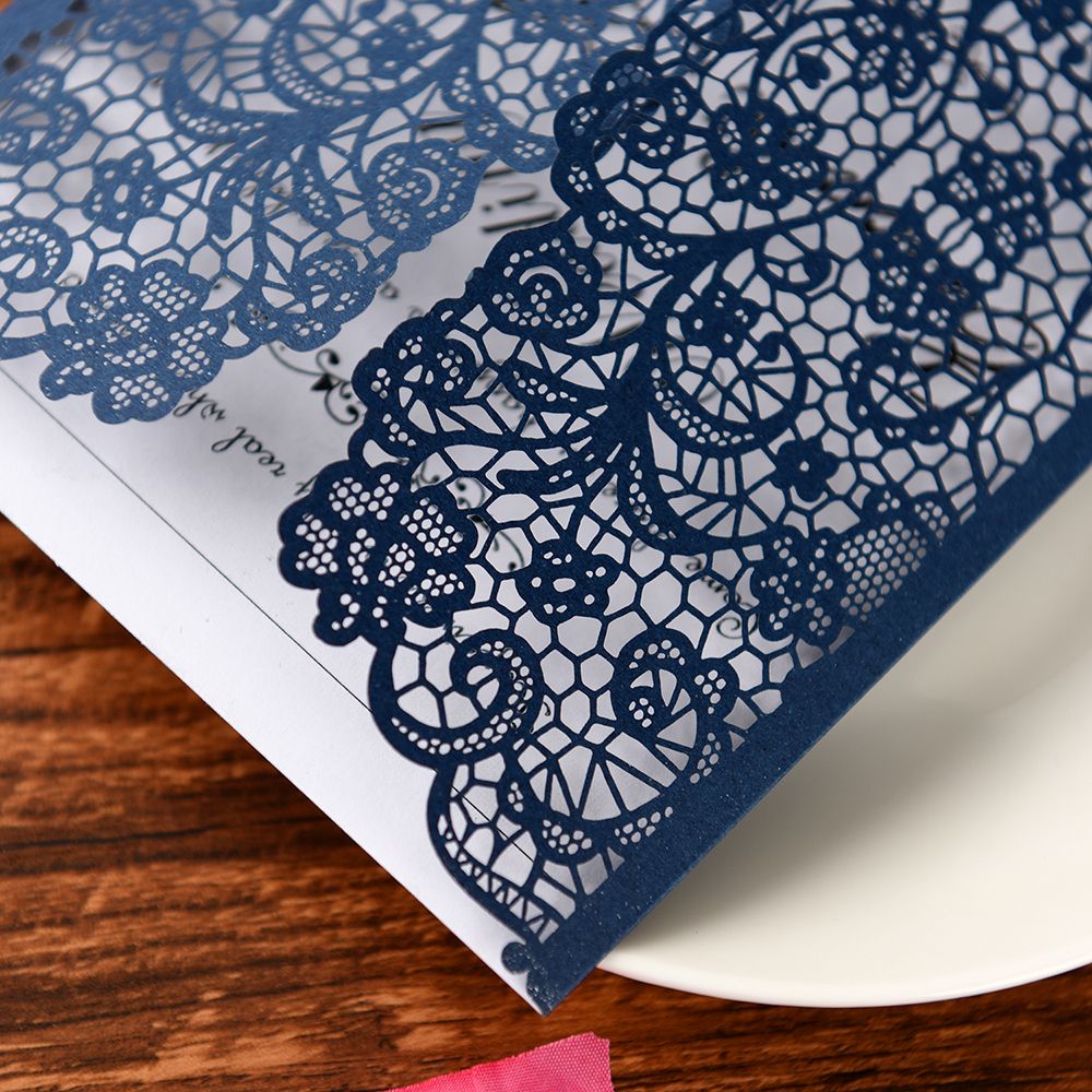 20Pcs Pearl Paper Wedding Invitation Cards Greeting Card