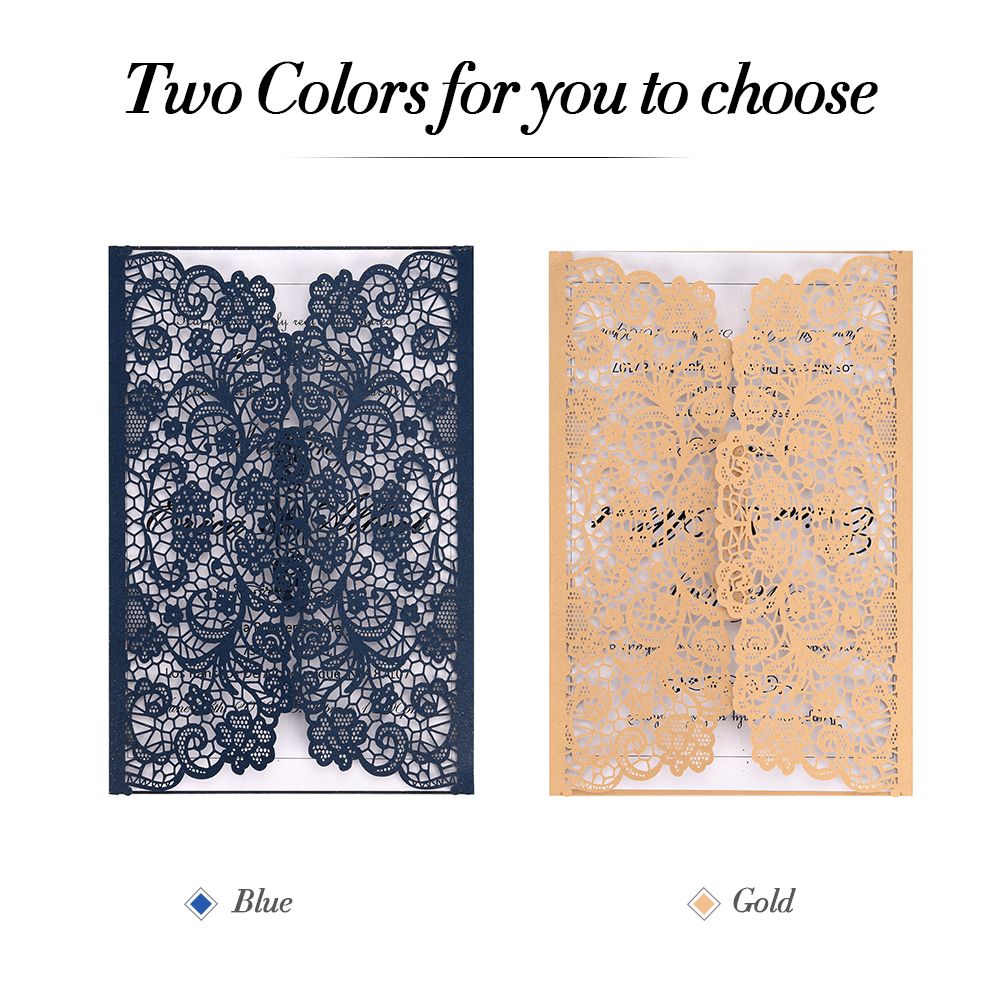 20Pcs Pearl Paper Wedding Invitation Cards Greeting Card