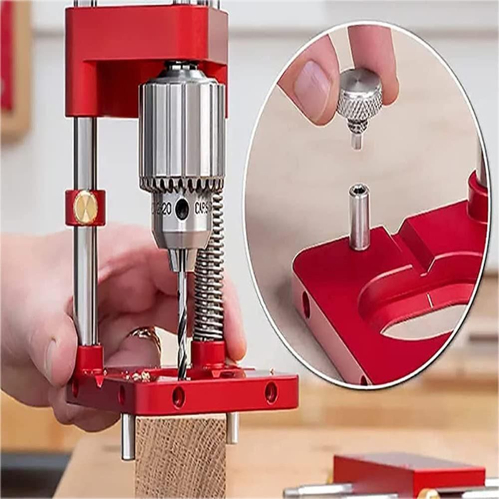 Drill Locator Portable Drilling Template Guide Precise Hole Punch Positioner Steel Woodworking Tool for Carpenter