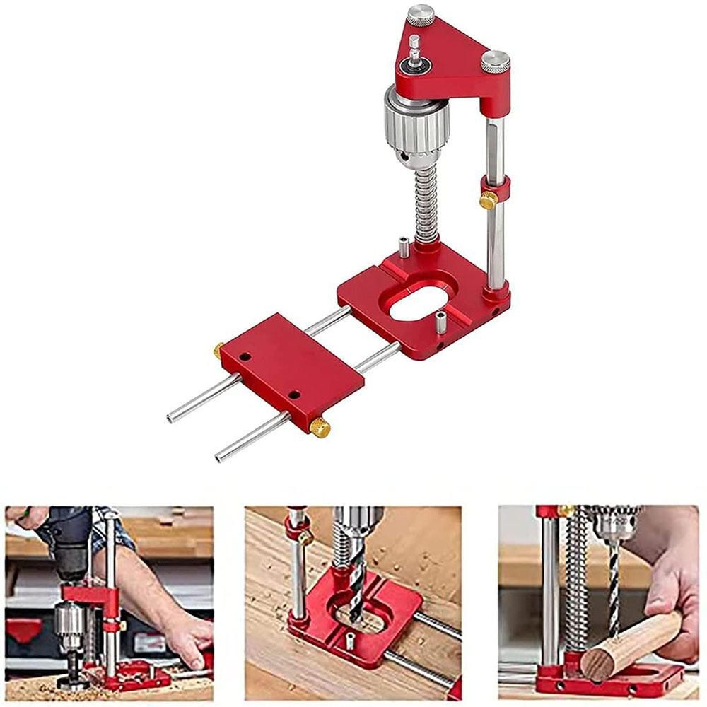 Drill Locator Portable Drilling Template Guide Precise Hole Punch Positioner Steel Woodworking Tool for Carpenter