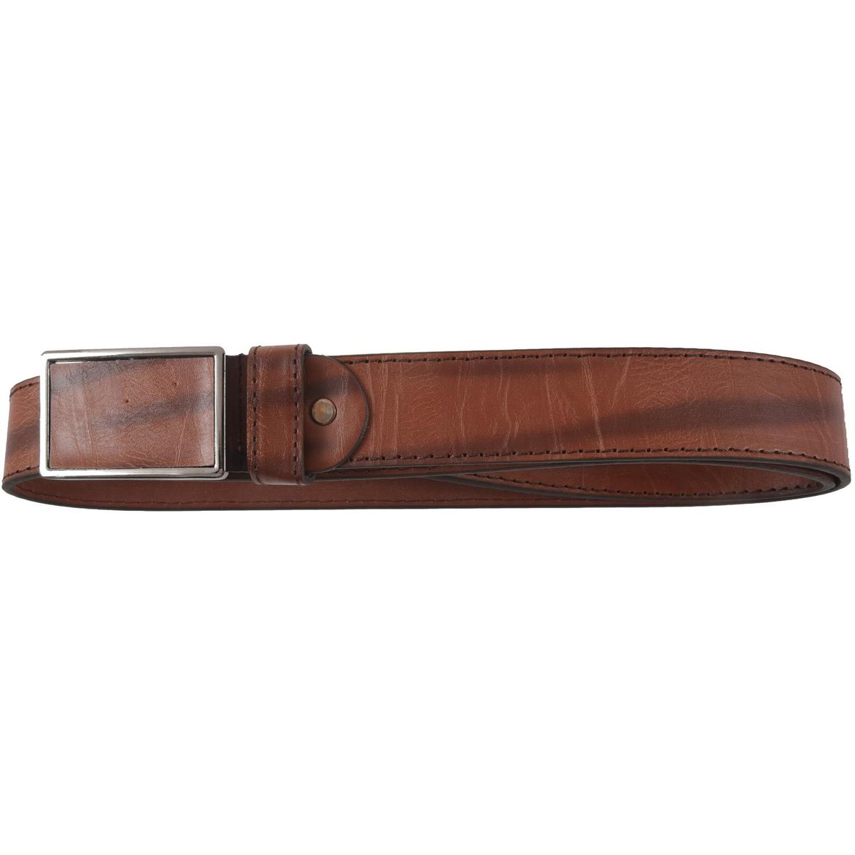 Men's Leather Belt Metal Buckle Automatic Clasp 39-43 inch