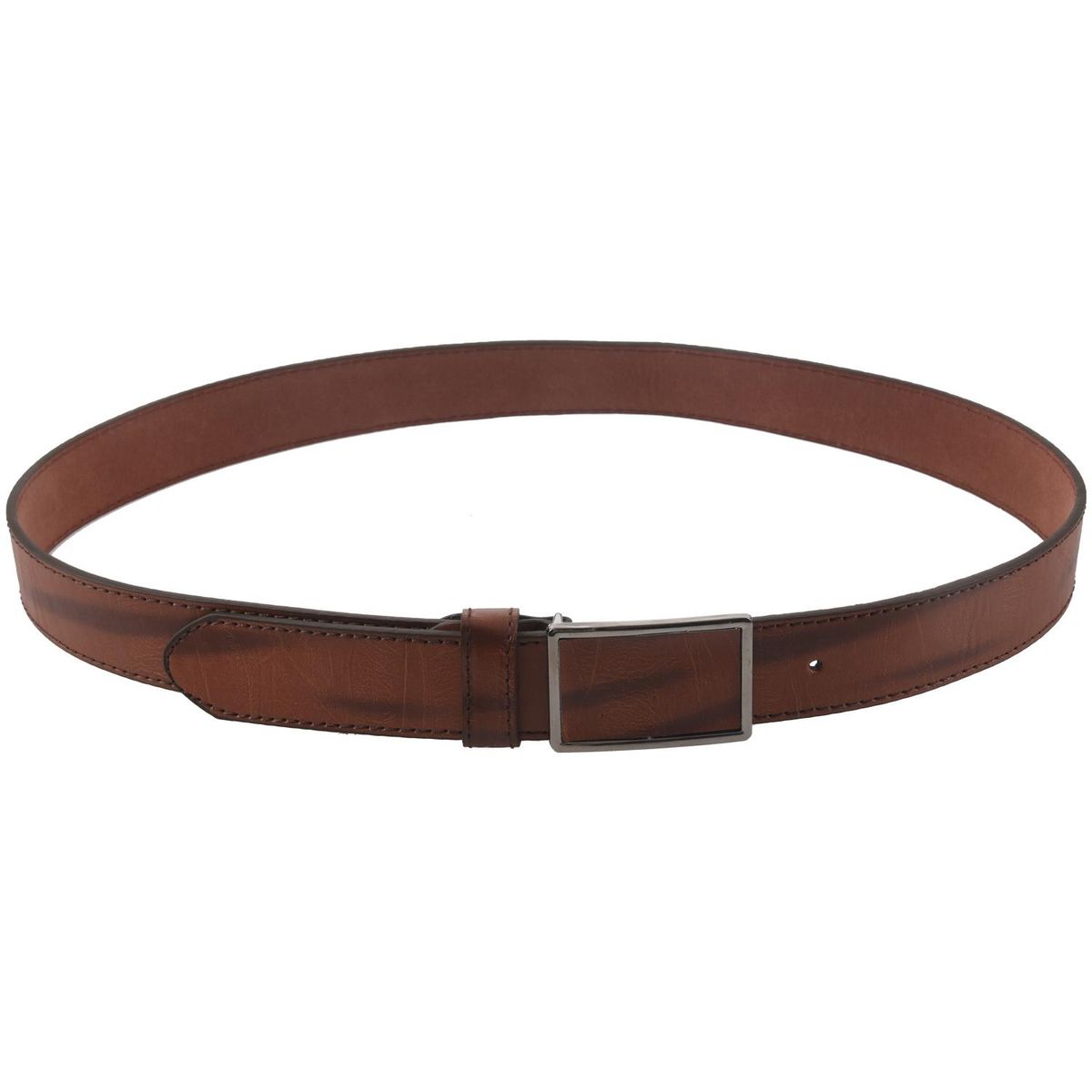 Men's Leather Belt Metal Buckle Automatic Clasp 39-43 inch