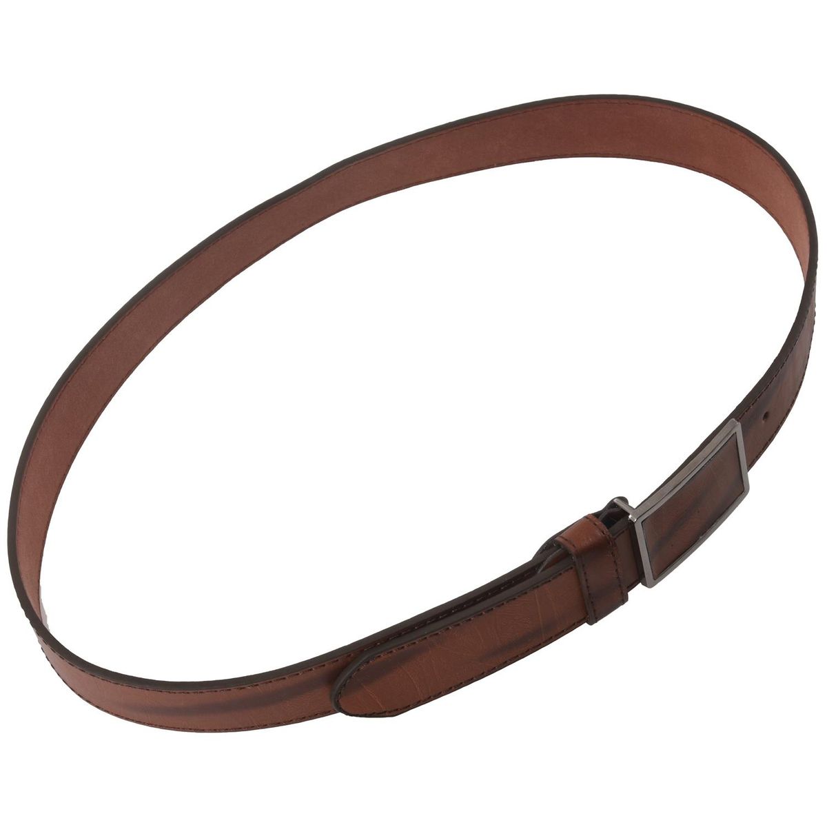 Men's Leather Belt Metal Buckle Automatic Clasp 39-43 inch