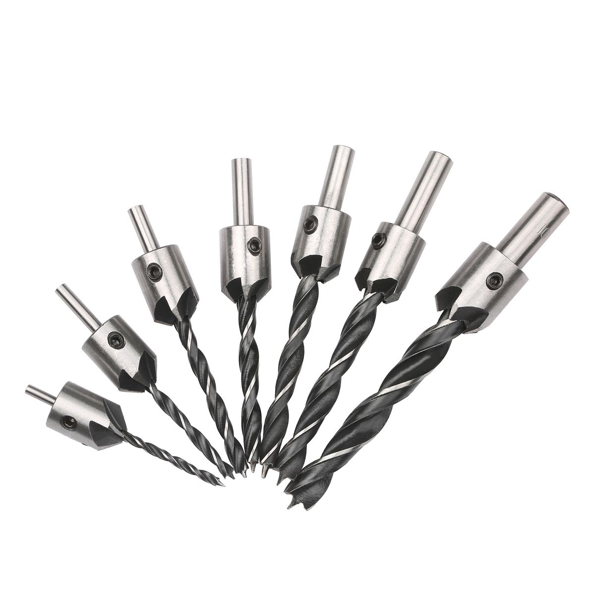 Woodworking Chamfer Drilling Tool 7pcs Three Pointed High