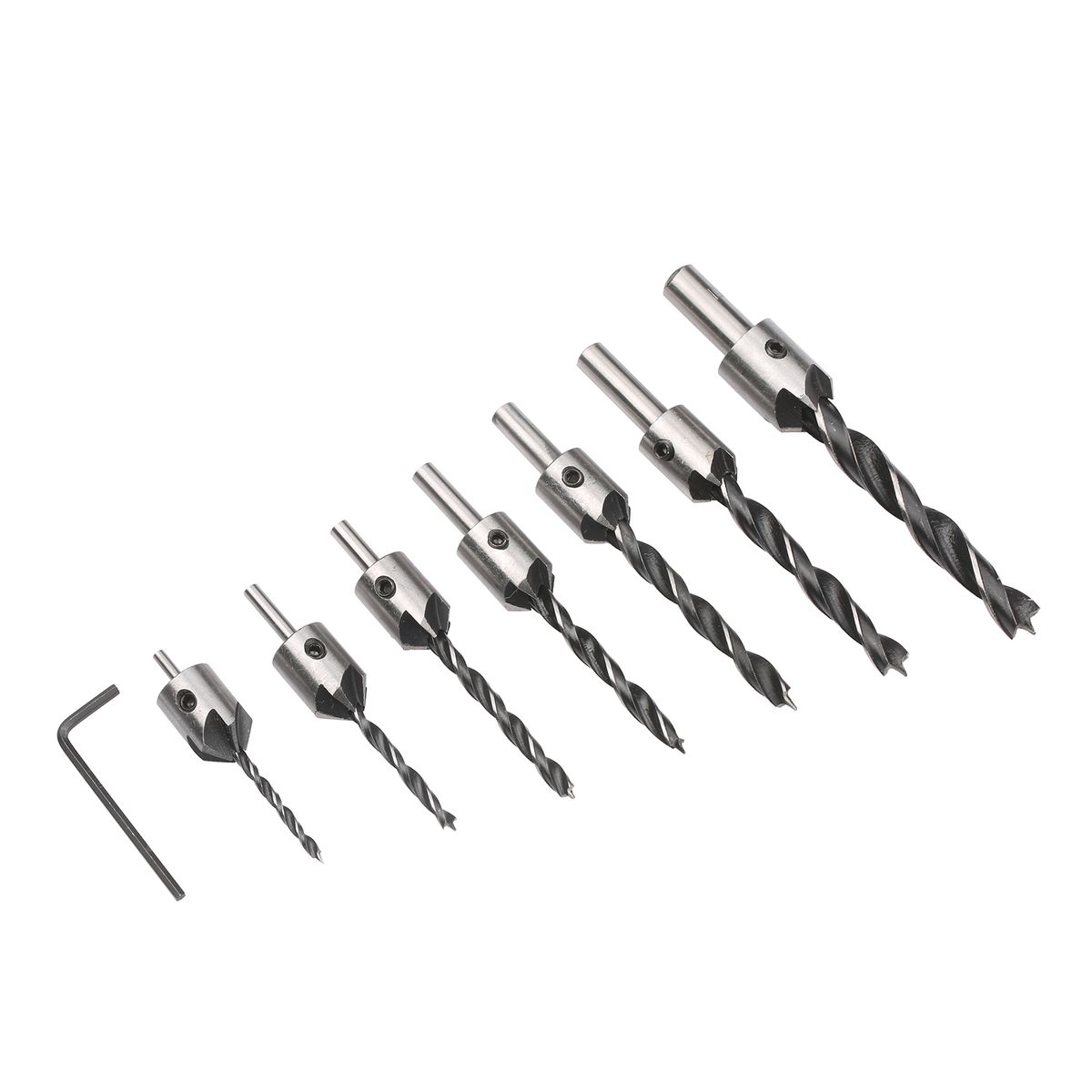 Woodworking Chamfer Drilling Tool 7pcs Three Pointed High