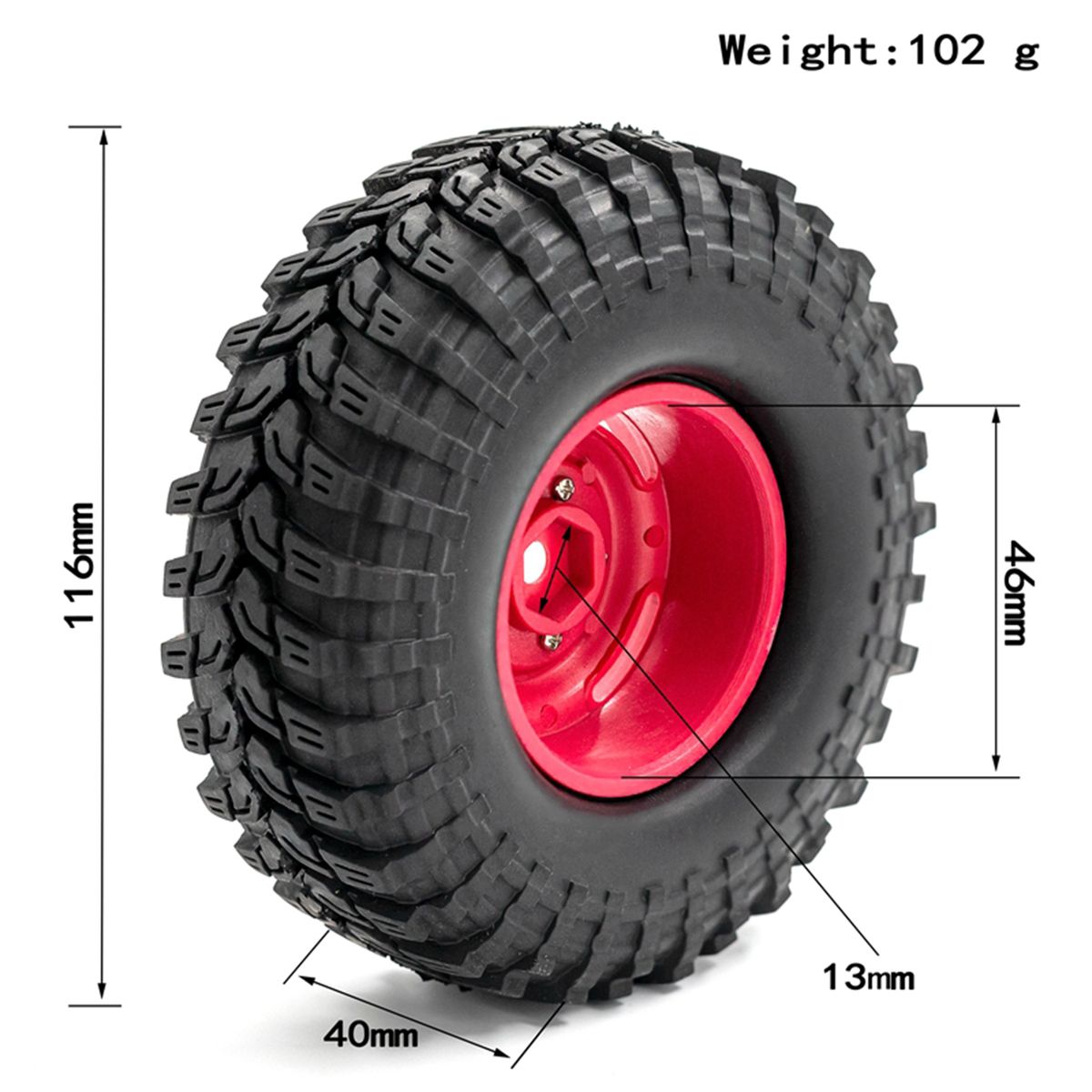 Car Tires With Wheel Rims Replacement For 1/10 Traxxas