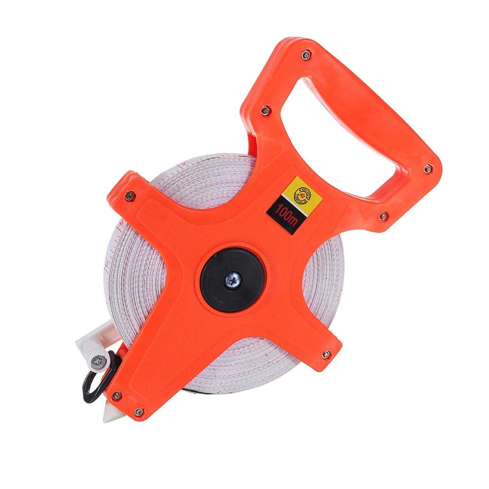 100m Retractable Fiberglass Tape Measure Open