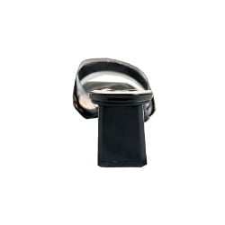 Beatrice Slipper With Rubber Transparent Section - Black