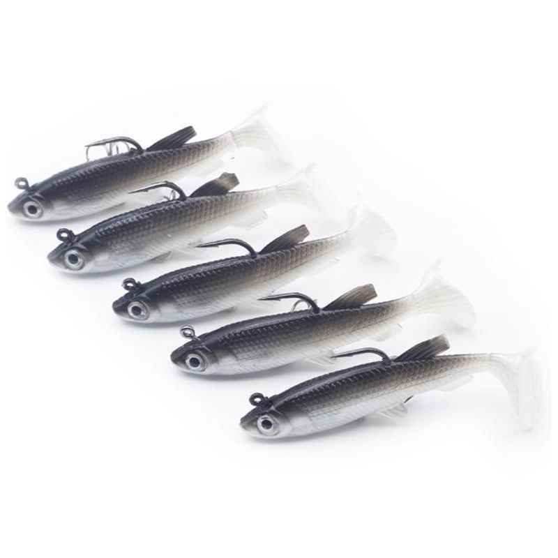 5 Pieces Soft Fishing Lure Wobbler Swim Bait Artificial