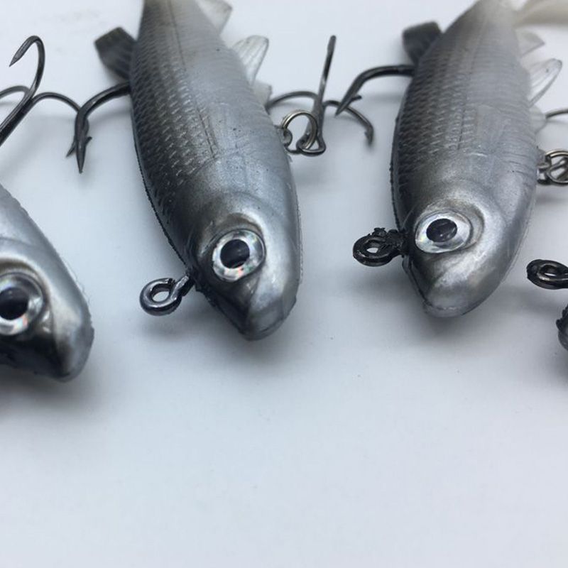 5 Pieces Soft Fishing Lure Wobbler Swim Bait Artificial