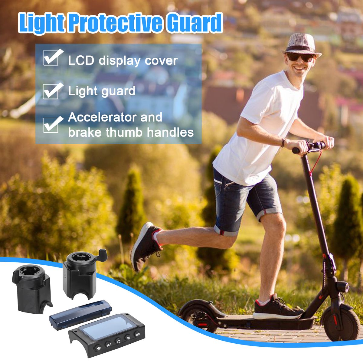 8 Inch Electric Scooter LCD Display Monitor Cover Light