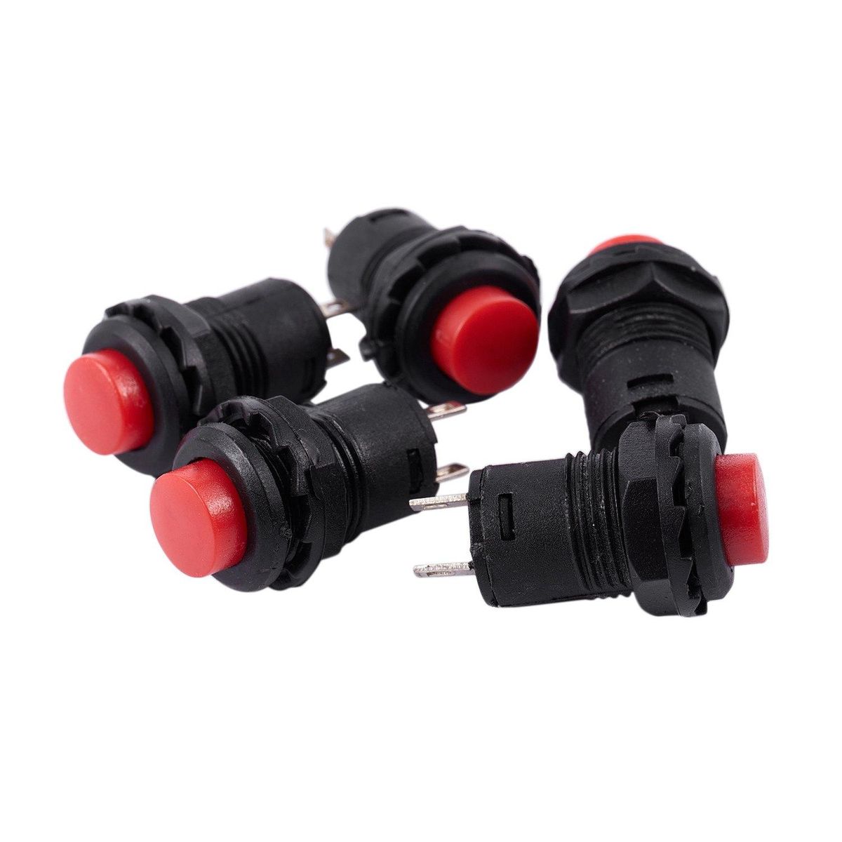 5 X 12mm Car Boat Latching Lock Push On / Off Button 125V