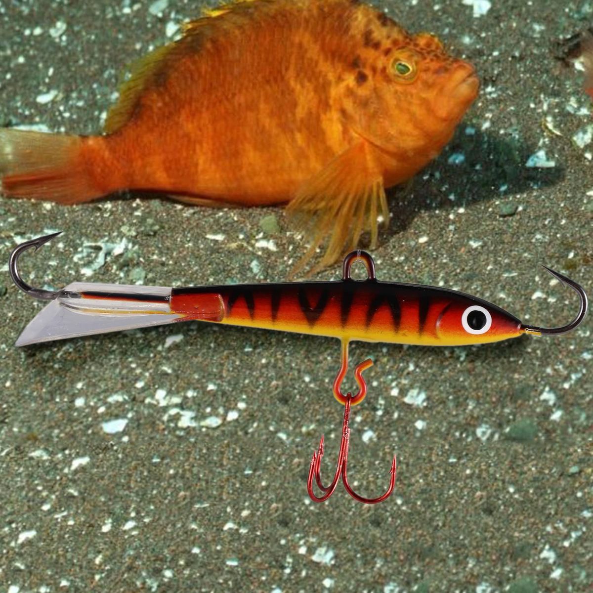 1Pcs Winter Ice Fishing Lure 3D Eyes For Fishing Bait Lead