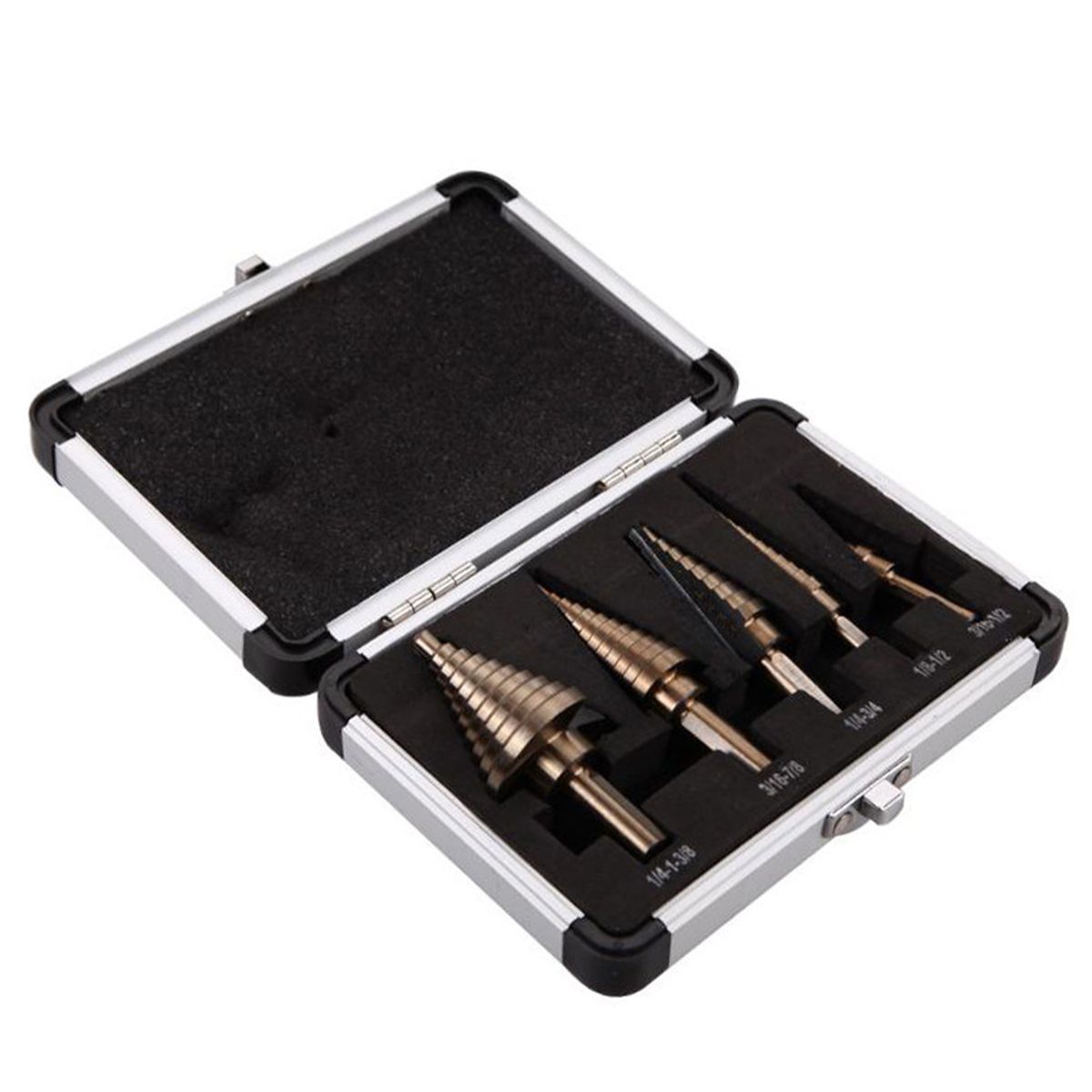 5PCS Step Drill Bit Set Multiple Hole Step Drill High Speed