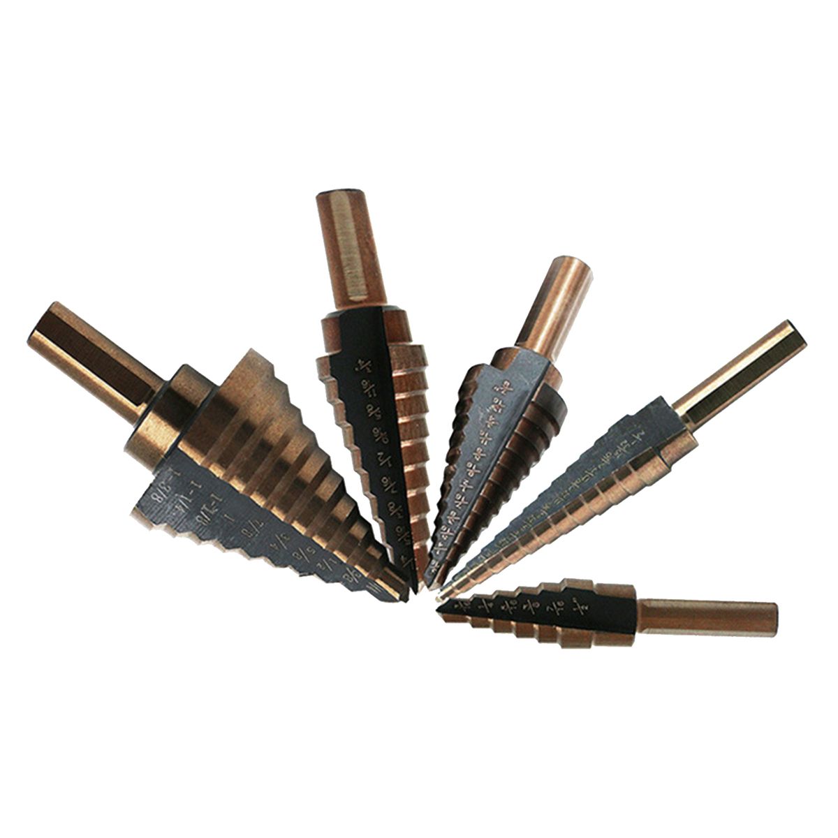 5PCS Step Drill Bit Set Multiple Hole Step Drill High Speed