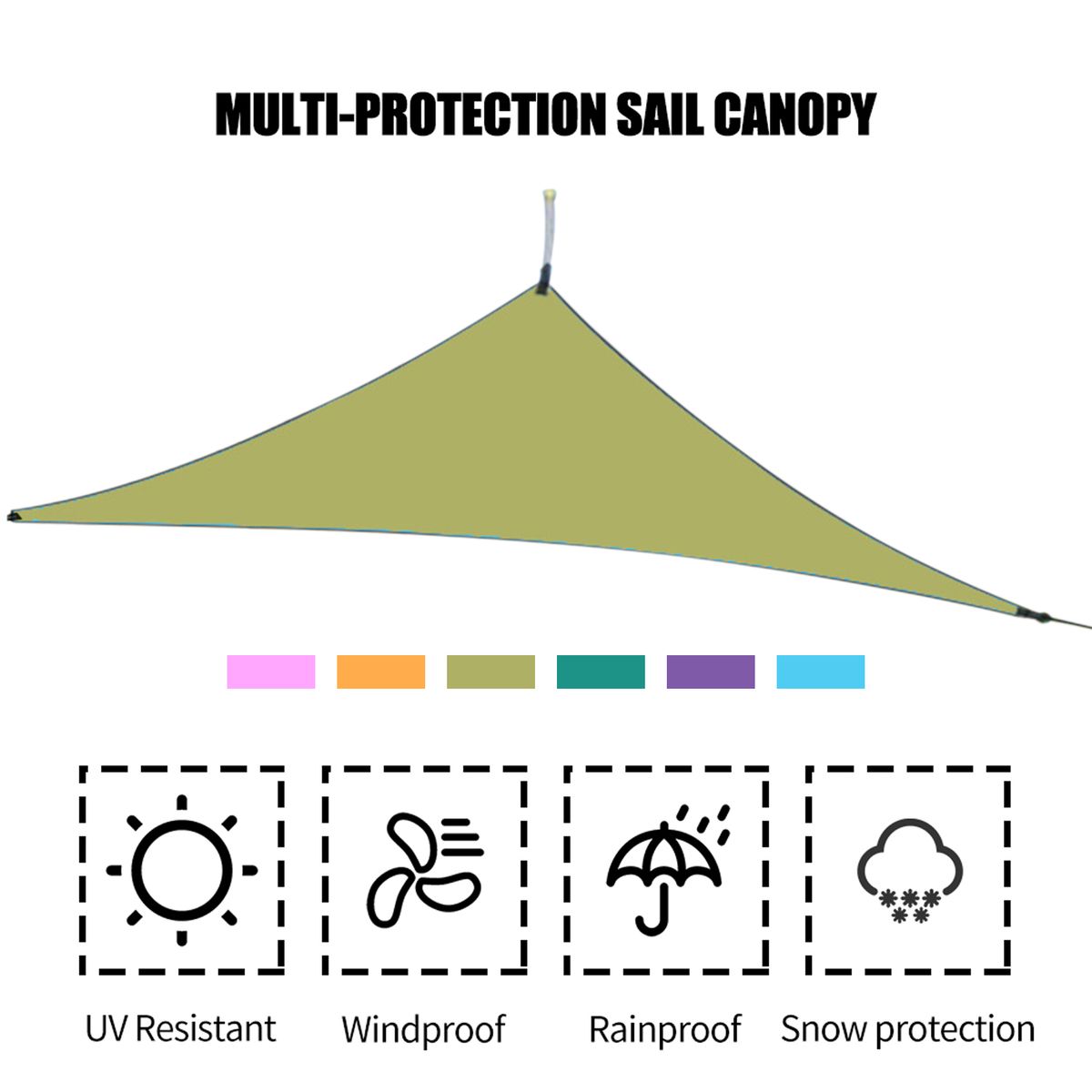 10ft Rain Fly UV Resistant Sun Shade Sail Canopy Waterproof