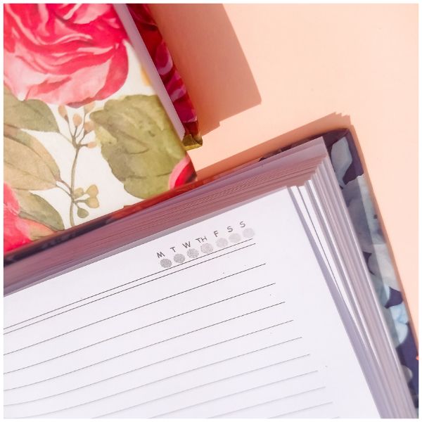 Fancy Notepads Hardcover Jumia Notebooks Journals Diary Light  Floral Theme (200 Pages)