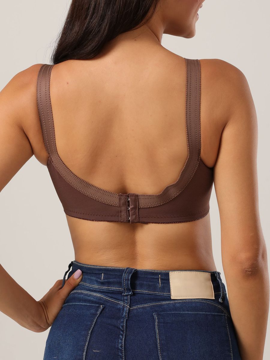 Women Plus Size Bra Full Coverage Wirefree Comfort Lace
