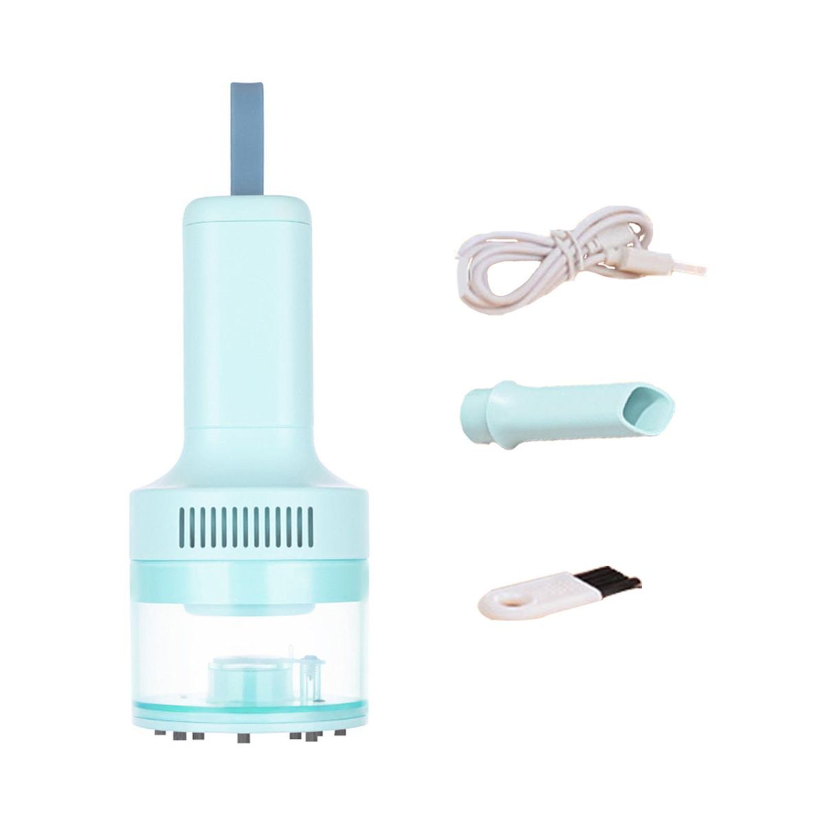 Mini Car Cleaner USB Charging Mini Keyboard Cleaner Light Blue
