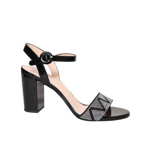 Patent Sandals With Stones Accessories
