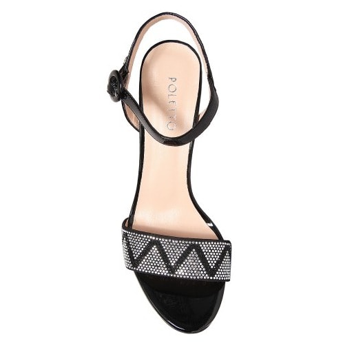 Patent Sandals With Stones Accessories