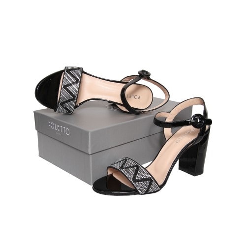 Patent Sandals With Stones Accessories