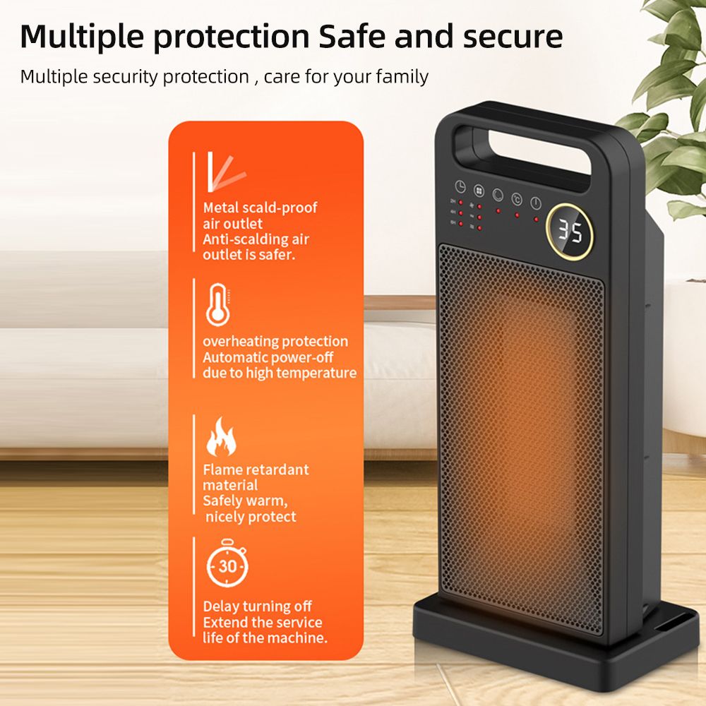 Heater Household 3 Speed Touch Screen Remote Control Mini