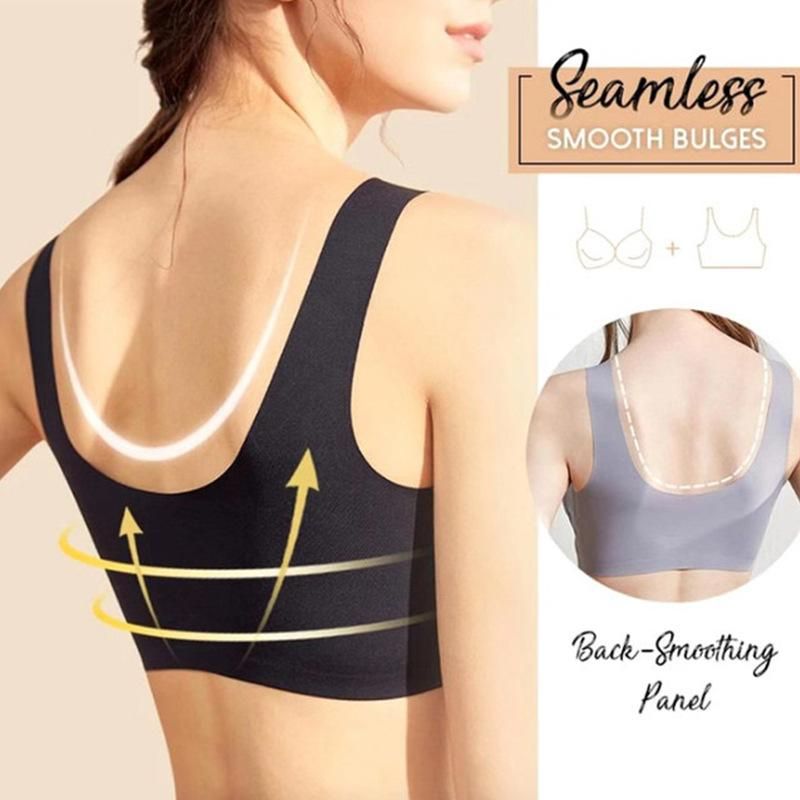 Thailand latex 4.0 underwear bra lace sexy seamless gather no steel ring large size sports bra vest women dark skin tone 4XL