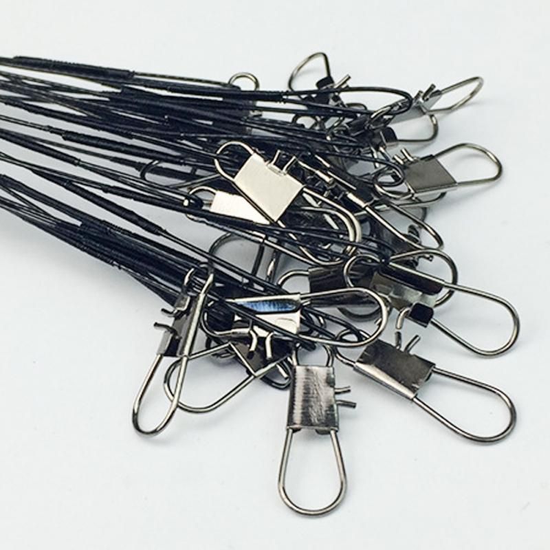 Line Leash Lure Line Trace Wire Leader Swivel Snap