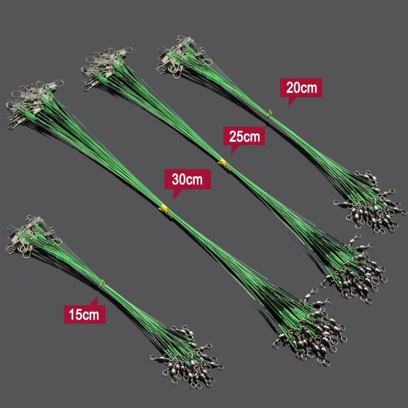 Line Leash Lure Line Trace Wire Leader Swivel Snap