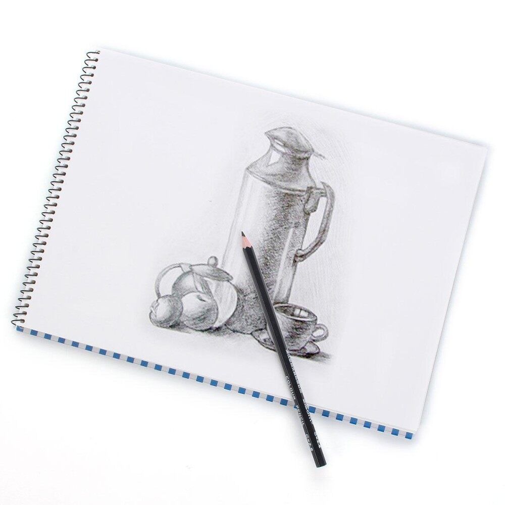 A4 Spiral Coil Bound Art Sketch Book Artist Drawing Pad White Paper 30 Sheets