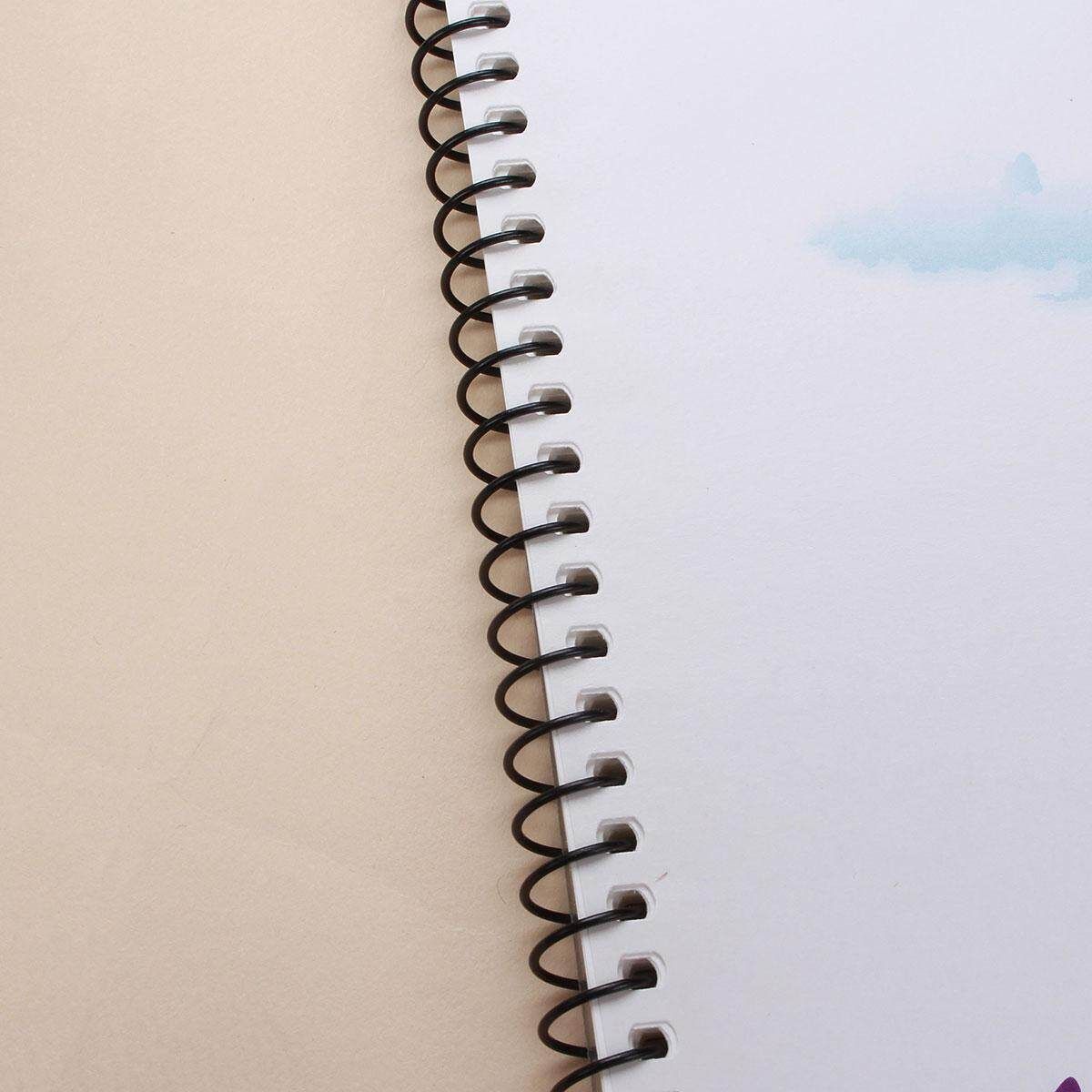 A4 Spiral Coil Bound Art Sketch Book Artist Drawing Pad White Paper 30 Sheets