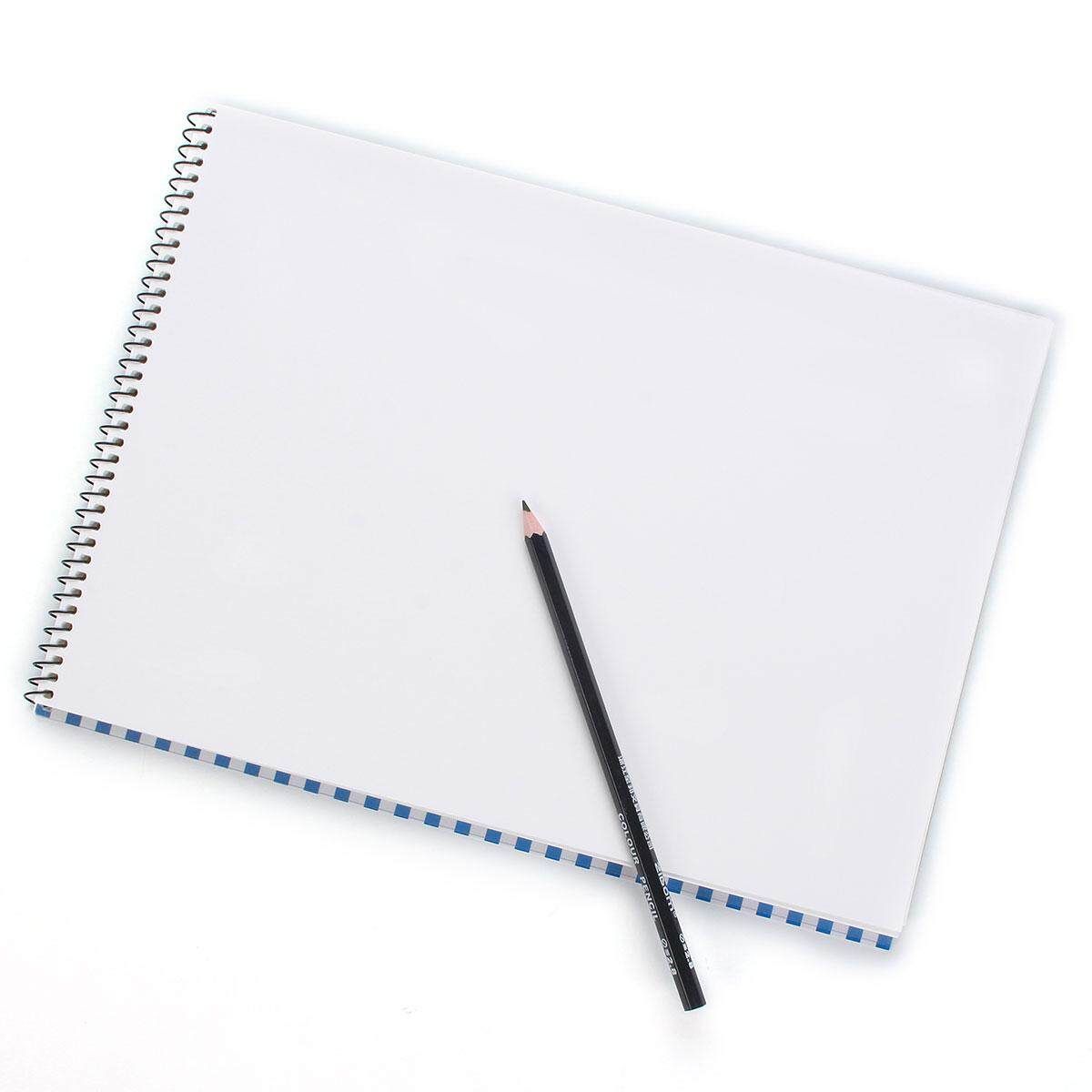 A4 Spiral Coil Bound Art Sketch Book Artist Drawing Pad White Paper 30 Sheets