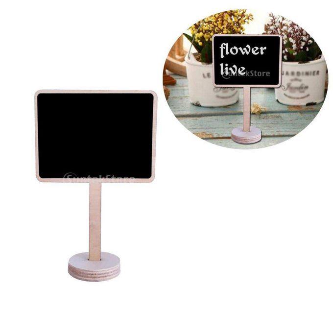 10pcs Wooden Blackboard Wedding Party Home Message Memo Chalkboard