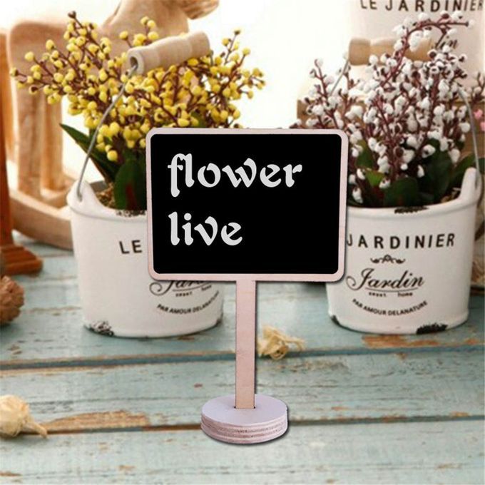 10pcs Wooden Blackboard Wedding Party Home Message Memo Chalkboard
