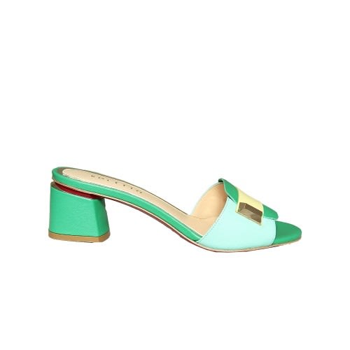 Multi Green Slippers