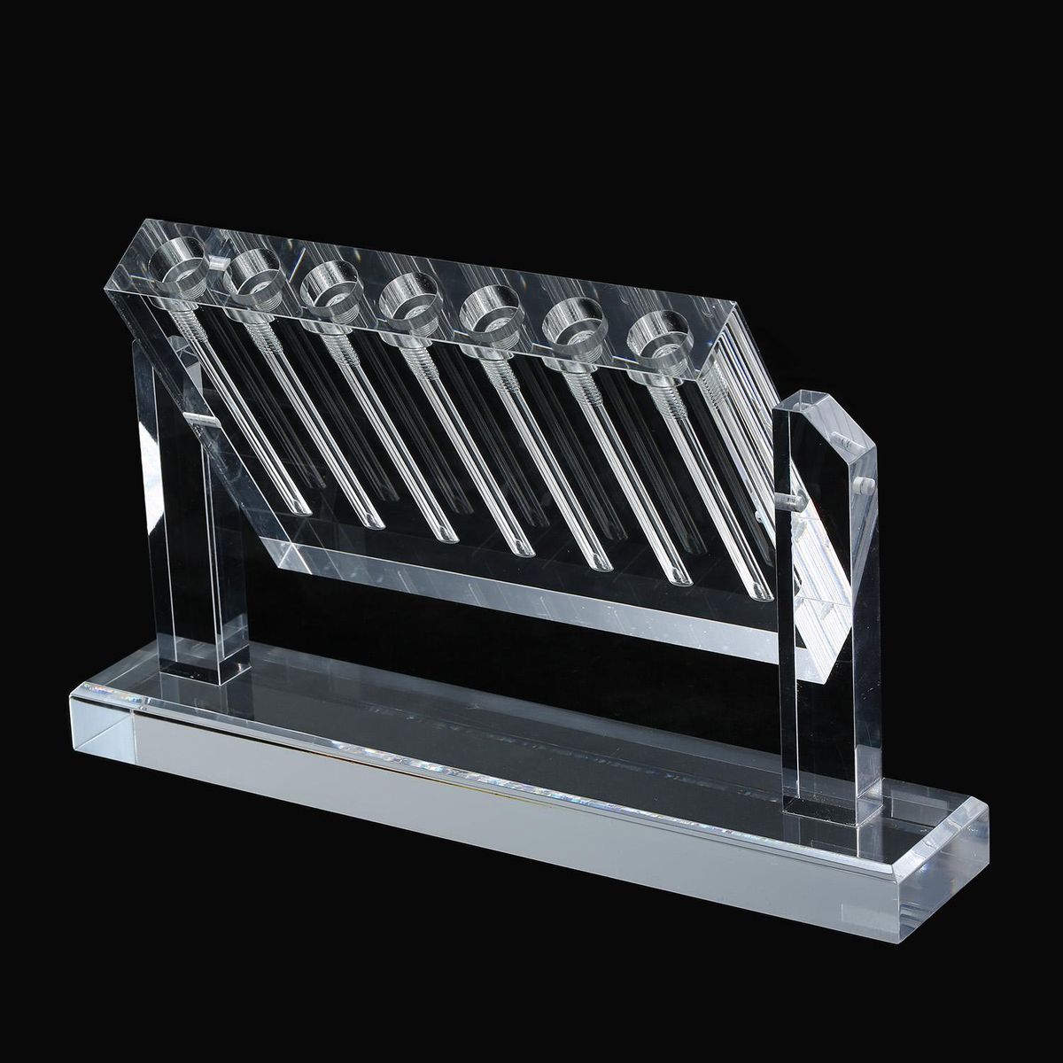 7 Tubes Automobile Oil Quality Comparator Transmission Oil Viscosity Tester Comparator Transparent Glass Tester Demonstration Stand