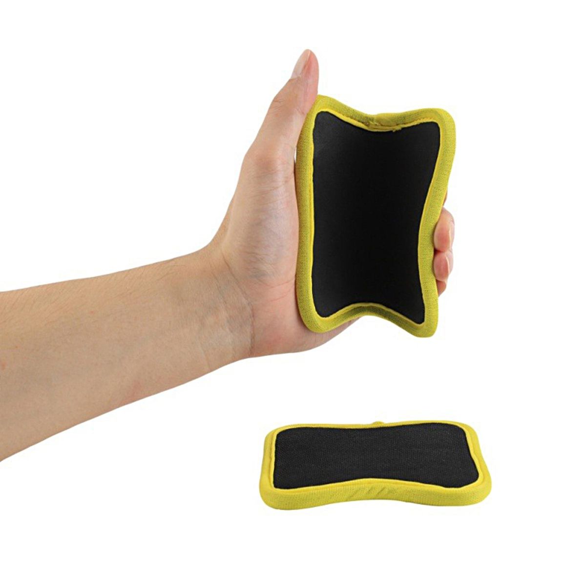 1 Pair Dumbbell Grip Cover Anti-break Dumbbell Handle Mat Yellow